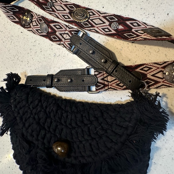 NWOT Free People Macrame Moon Crossbody / has small flaw - Picture 11 of 15